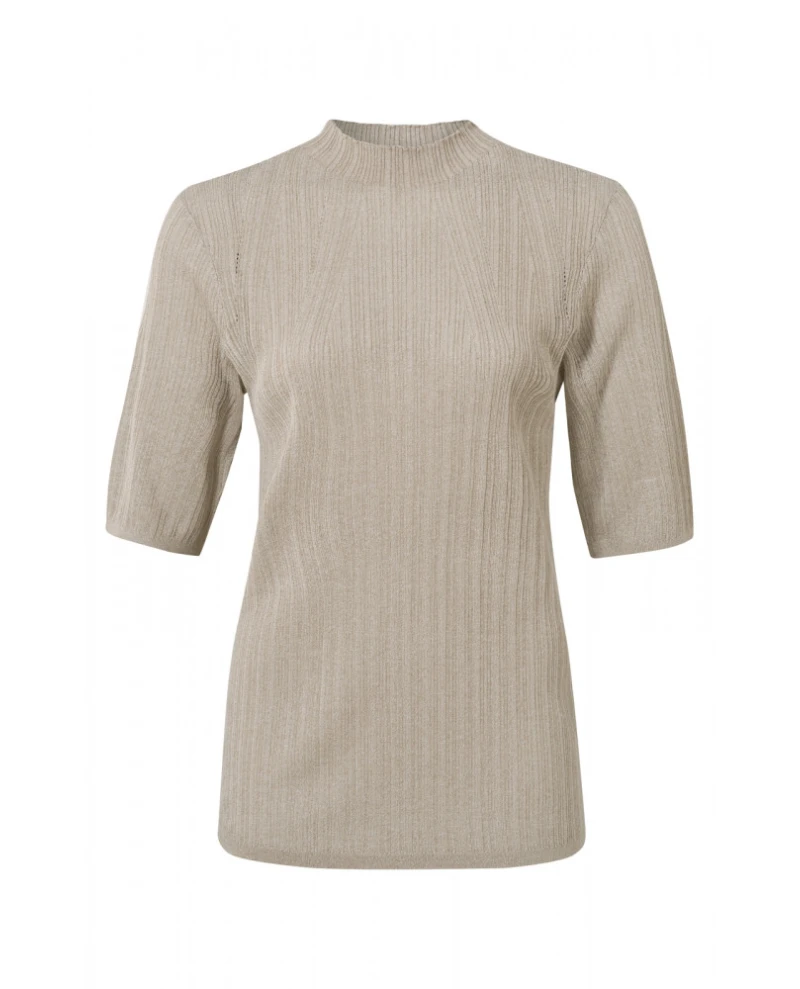 Yaya Champagne Textured Sweatshirt - Image 2