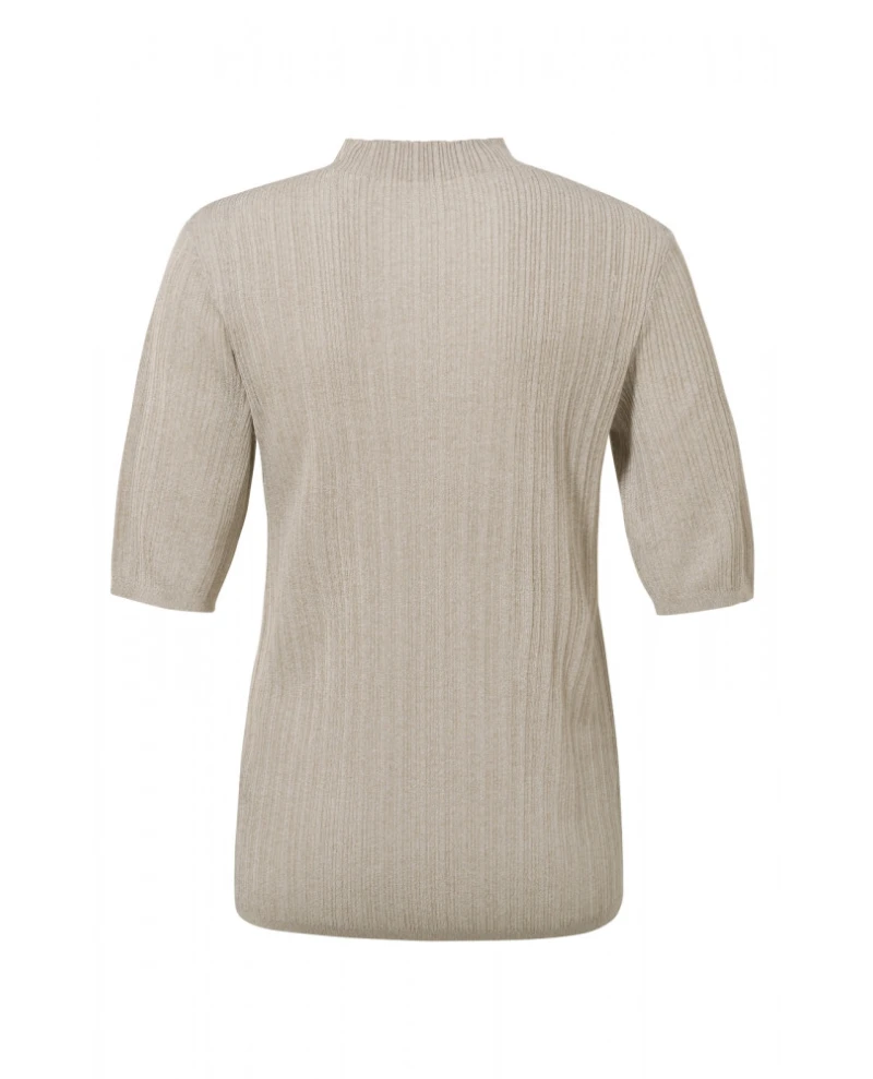 Yaya Champagne Textured Sweatshirt - Image 3