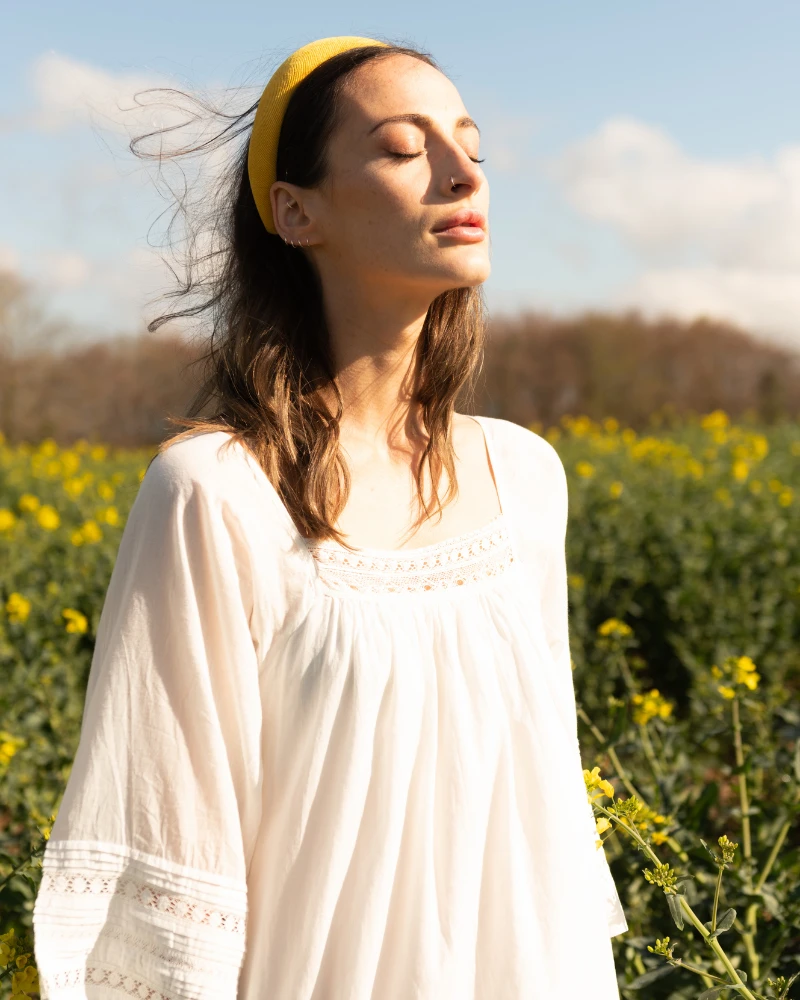 Hartford Ria Ecru Woven Dress - Image 3