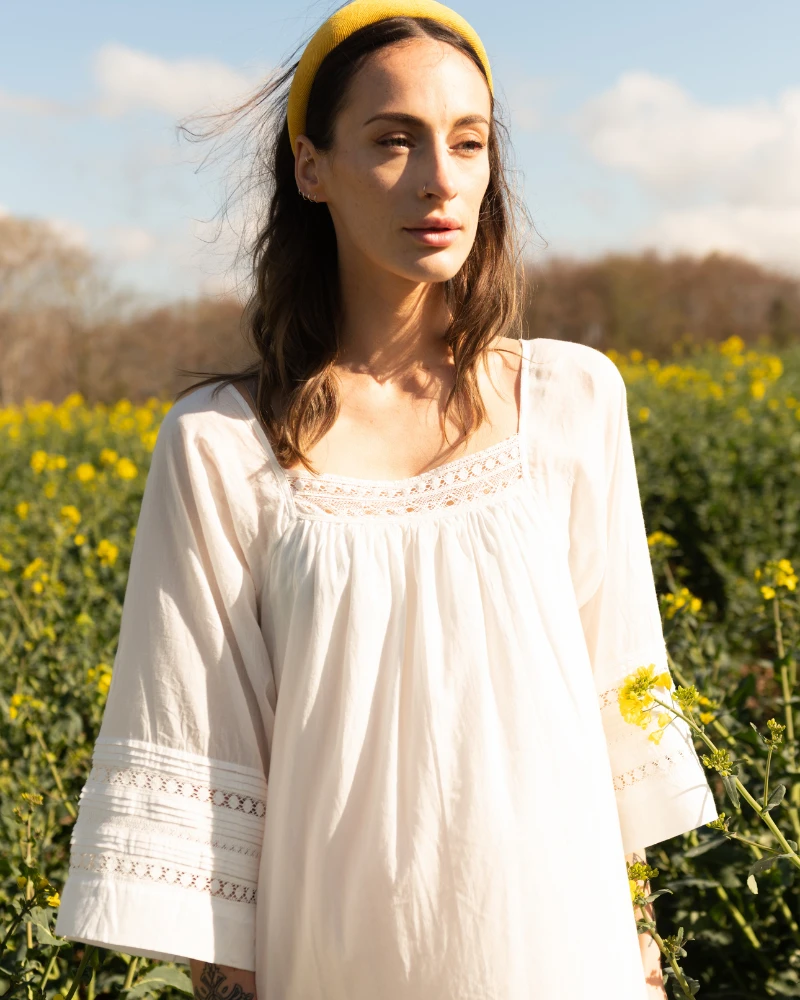 Hartford Ria Ecru Woven Dress - Image 2