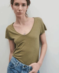 American Vintage Jacksonville Olive Short Sleeve T-Shirt