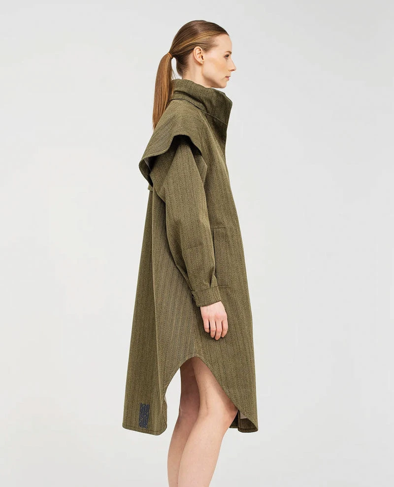BRGN Tyfon Green Tweed Coat - Image 2