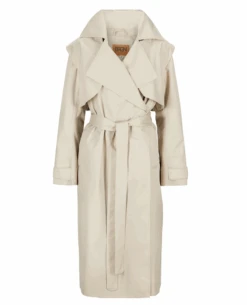 BRGN Regndrape Sand Trench Coat