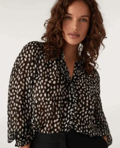 Ba&sh Bingo Black Spotty Shirt