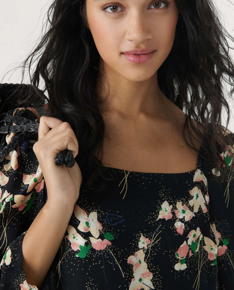 Ba&sh Elonor Noir Dress - Image 4