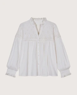 Ba&sh Sarah Broderie Anglaise Blouse