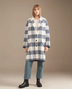 Bellerose Claire Blue Check Coat