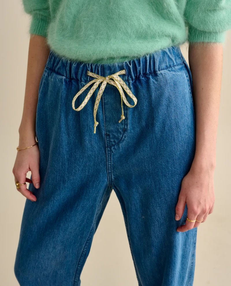 Bellerose Pizzy Vintage Blue Trouser - Image 5