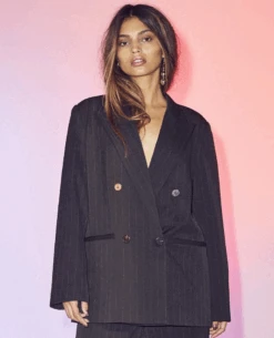 Cocouture Black Pinstripe Blazer