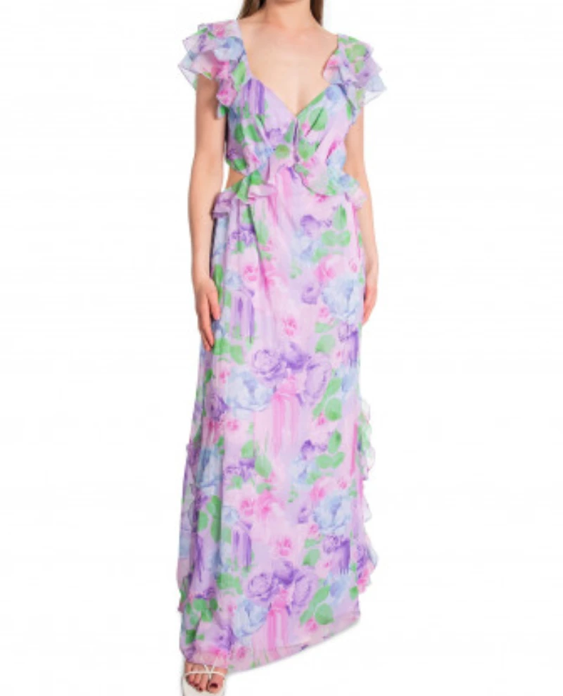 Cras Biancacras Lilac Spray Dress