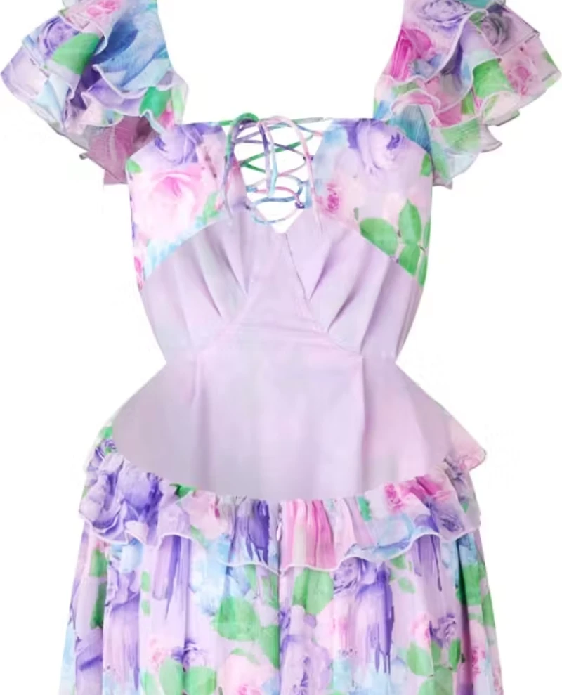 Cras Biancacras Lilac Spray Dress - Image 3