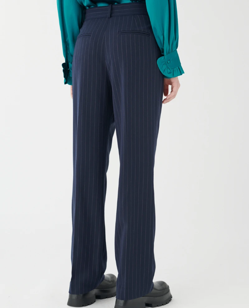 Dea Kudibal Rinina Blue Pinstripe Pleated Trousers - Image 5