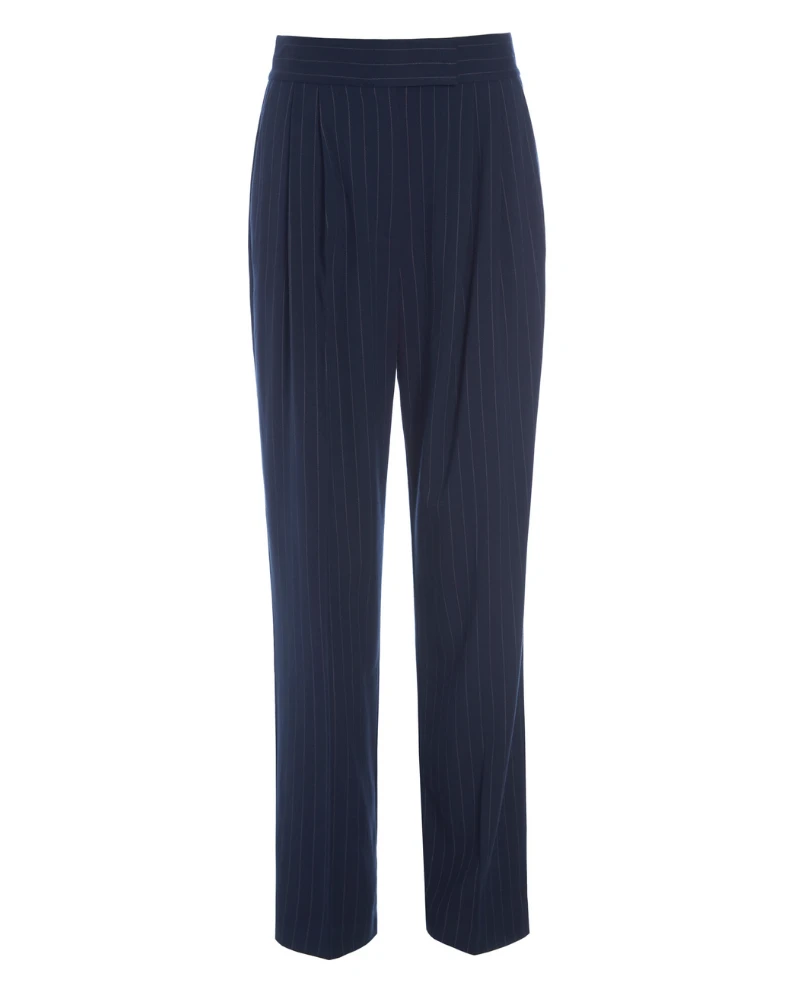 Dea Kudibal Rinina Blue Pinstripe Pleated Trousers - Image 6
