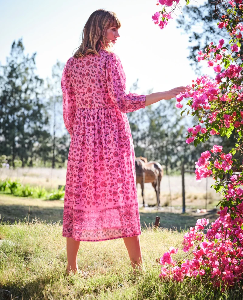 Dilli Grey Bianca Rani Pink Dress - Image 4