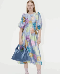 Stine Goya Elizabeth Filigram Blue Dress