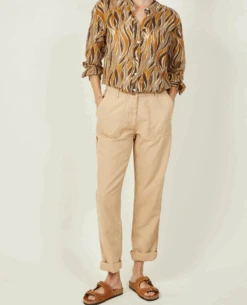 Hartford Paint Stone Woven Trouser