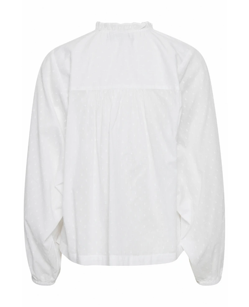 Ichi Folona Cloud Dancer White Shirt - Image 2