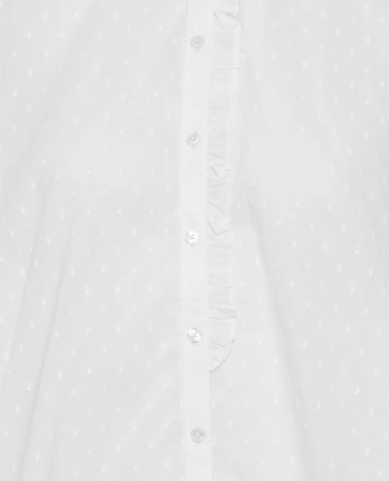 Ichi Folona Cloud Dancer White Shirt - Image 3
