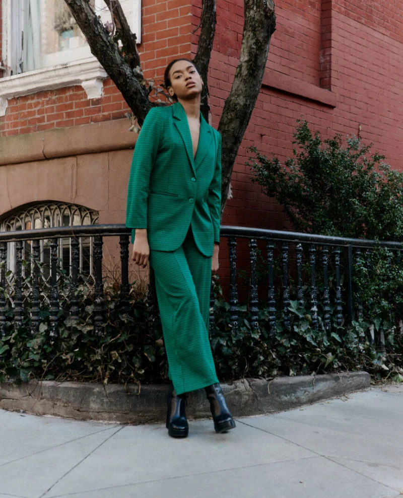 Ichi Kate Cameleon Cadmium Green Trousers - Image 2