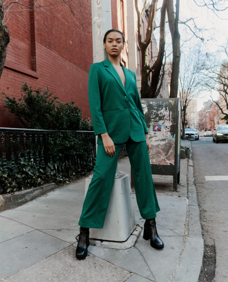 Ichi Kate Cameleon Cadmium Green Trousers - Image 3