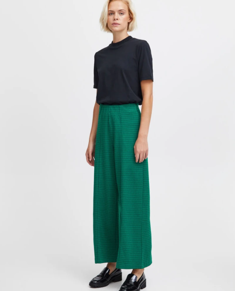 Ichi Kate Cameleon Cadmium Green Trousers
