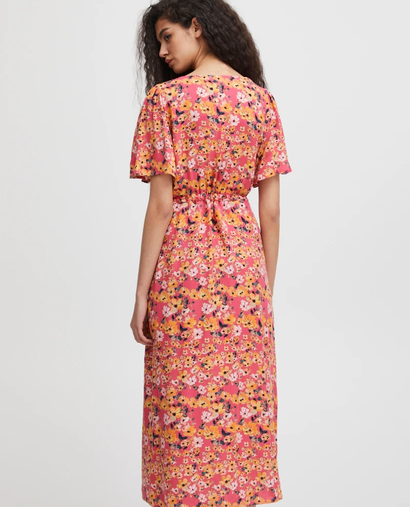 Ichi Vera Carmine Flower Dress - Image 2