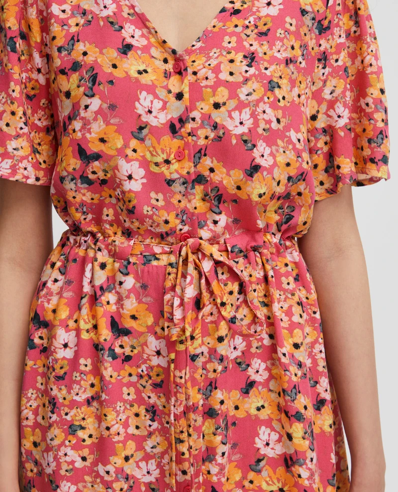 Ichi Vera Carmine Flower Dress - Image 5