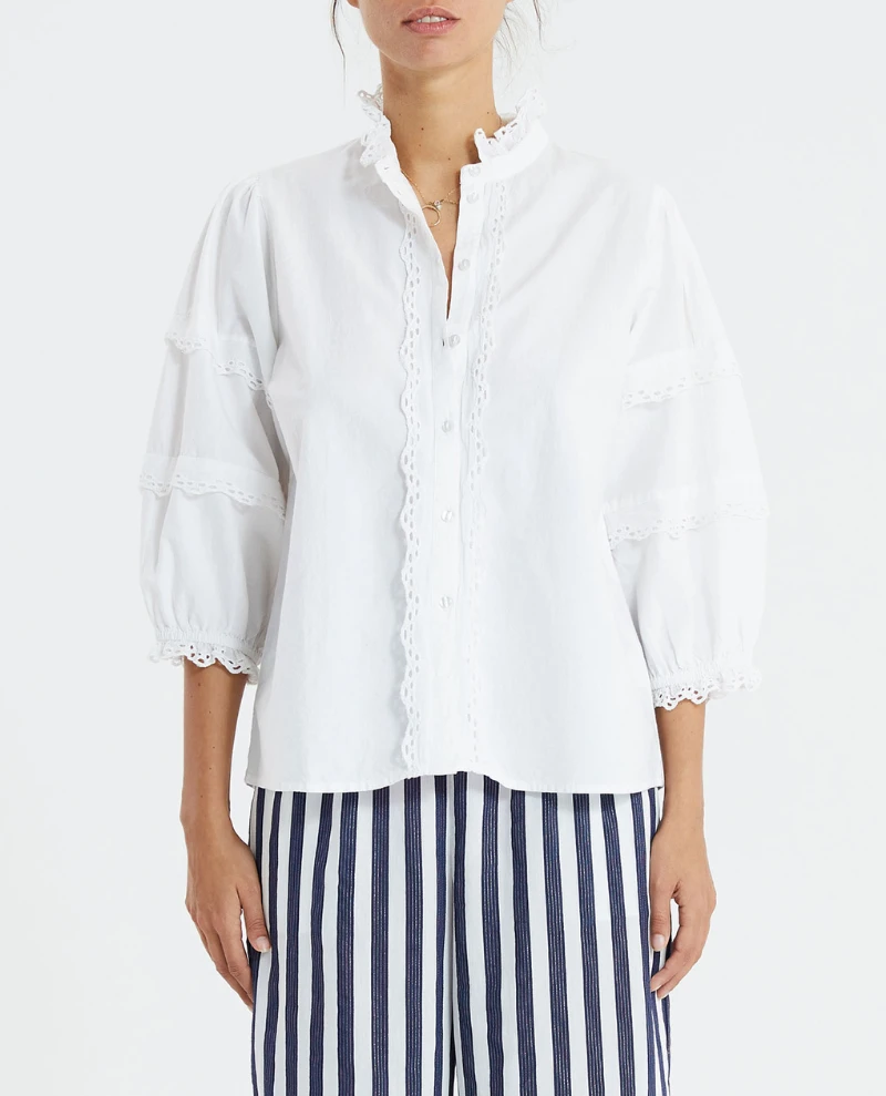 Lollys Laundry Faye White Shirt