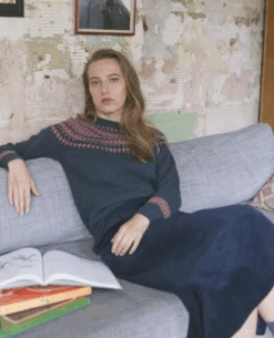 Lowie Lambswool Snow Petrol Jumper