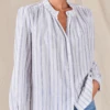 Mabe Chrissie White/Blue Stripe Top