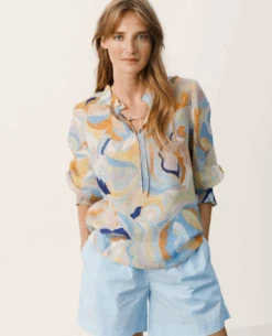 Part Two Amber Art Collage Blouse