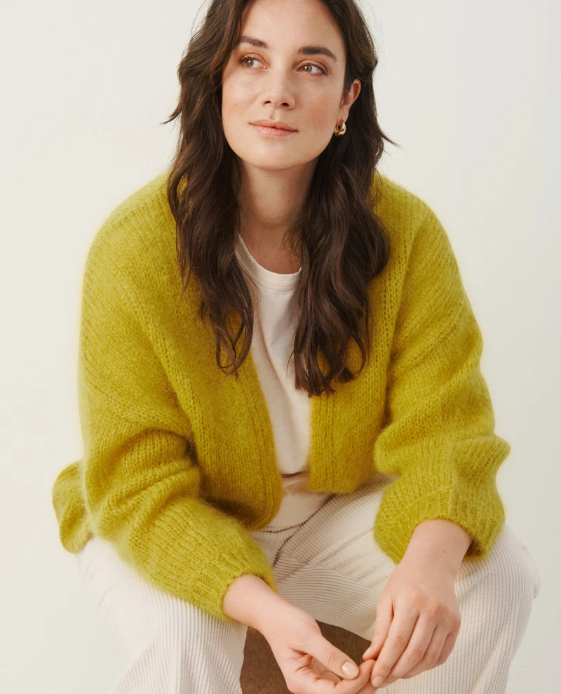 Part Two Rastina Antique Moss Cardigan