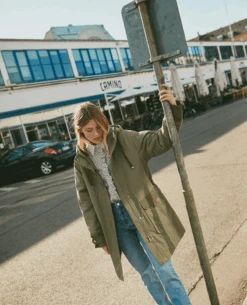 Part Two Siana Lichen Green Long Coat