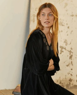 Part Two Thalea Black Embroidered Dress