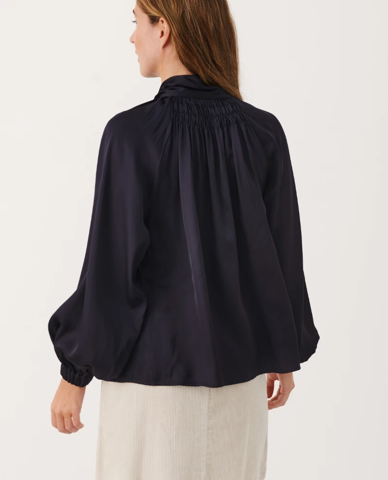 Part Two Villa Navy Bow Blouse - Image 4