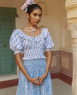 Pink City Prints Rah Rah Lavender Buta Top