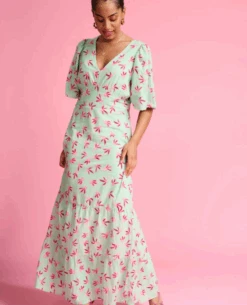 Pom Amsterdam Charley Fly Away Green Dress