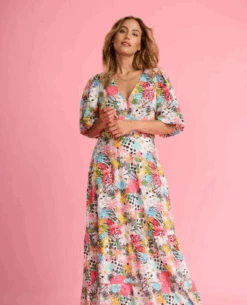 Pom Amsterdam Charley Tropical Bouquet Dress