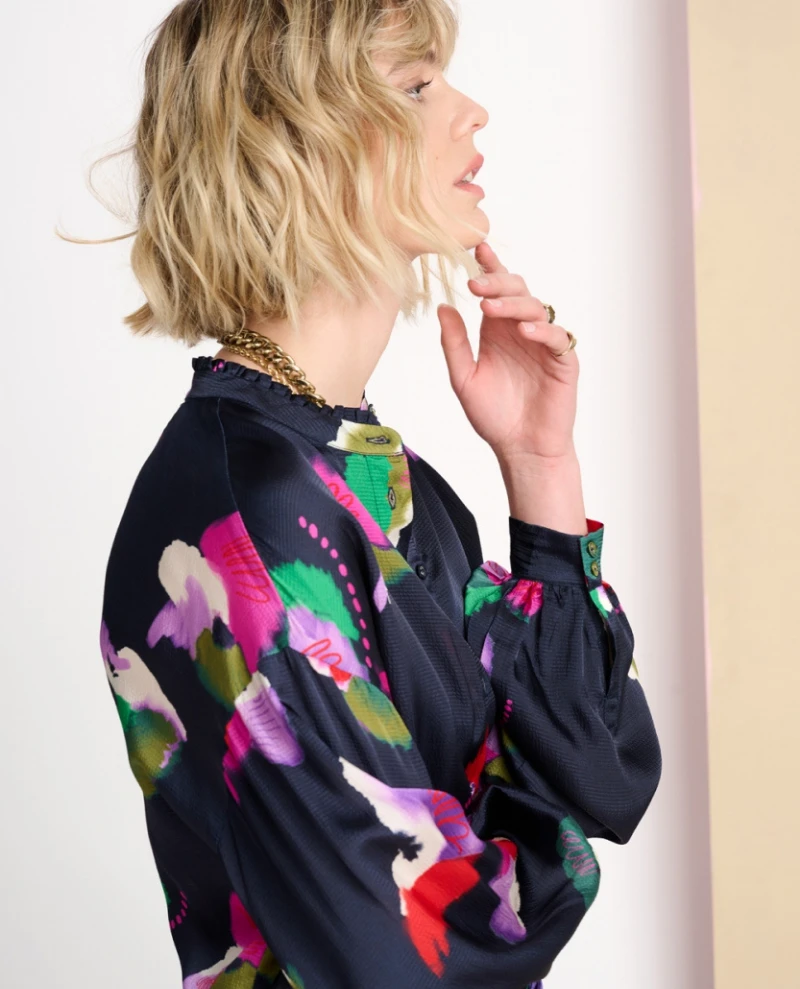 Pom Amsterdam Violets Blue Blouse - Image 2