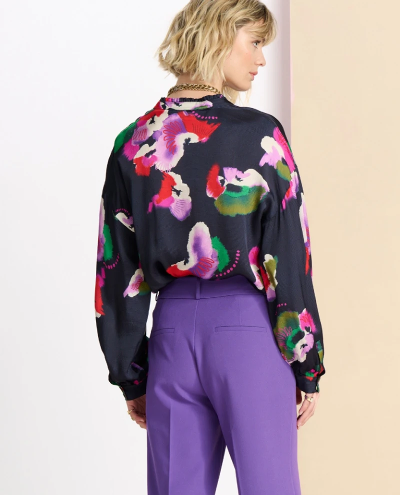 Pom Amsterdam Violets Blue Blouse - Image 4