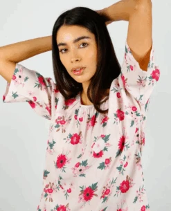 Primrose Park Violet Blooms Floral Top