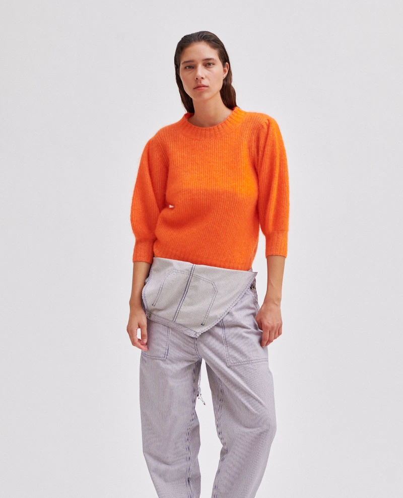 Second Female Brooky Tigerlily Knit Puff Sweatshirt