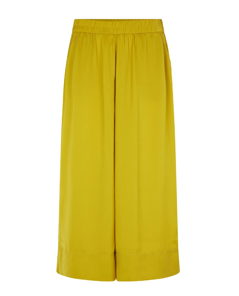 Second Female Mingai Golden Olive Cropped Trousers - Image 3