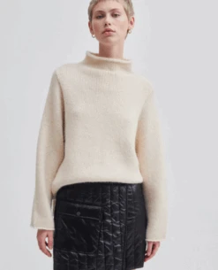 Second Female Rikke Chalk Turtle Knit