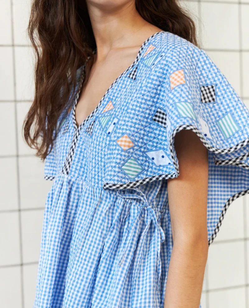 Stella Nova Tina Blue Checks Top - Image 2