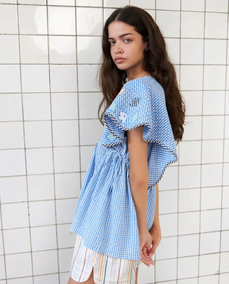 Stella Nova Tina Blue Checks Top - Image 3