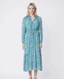 Suncoo Caina Aqua Green Dress