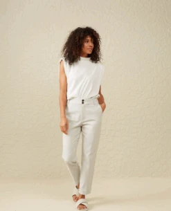 Yaya Droplet Grey Chino Trousers