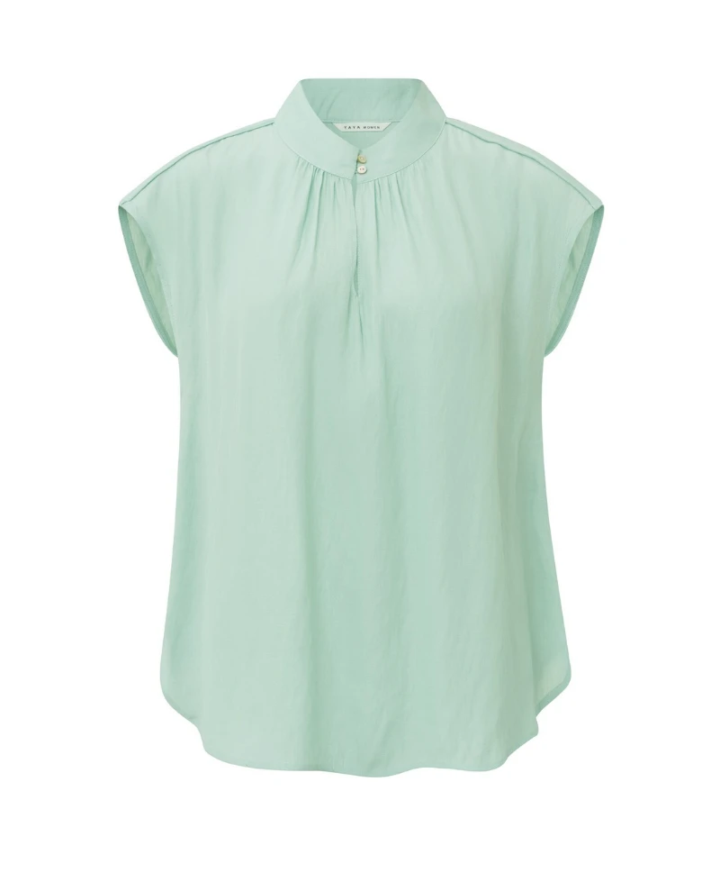 Yaya Harbor Grey Blue Top