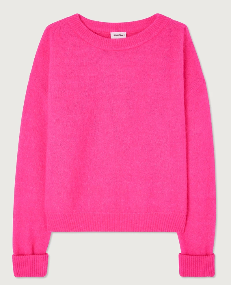 American Vintage Vitow Fluro Rose Knit